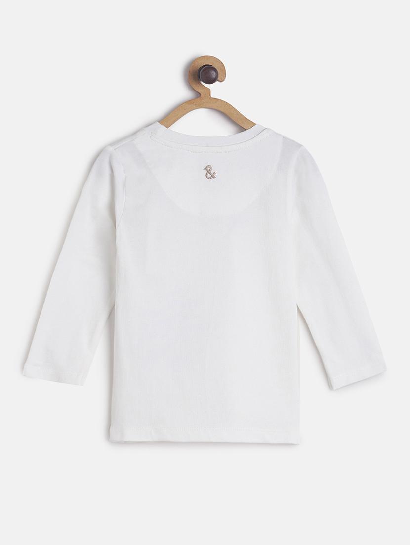 white cotton blend regular tee - 17548356 - Zoom Image - 2