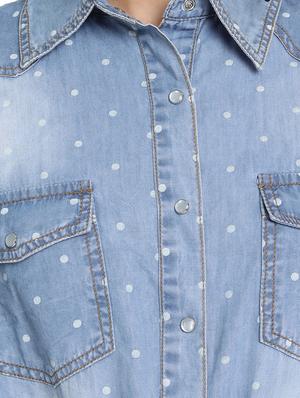 tie front denim shirt - 17548362 - Standard Image - 4