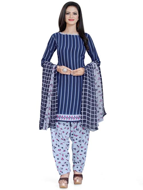 printed patiyala suits unstitched suit - 17548396 - Standard Image - 1