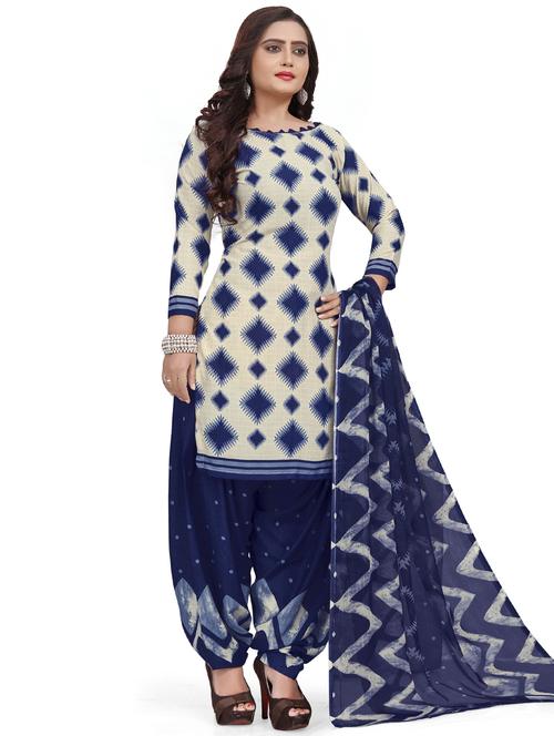 printed patiyala suits unstitched suit - 17548405 - Standard Image - 1