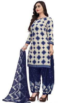 printed patiyala suits unstitched suit - 17548405 - Standard Image - 2