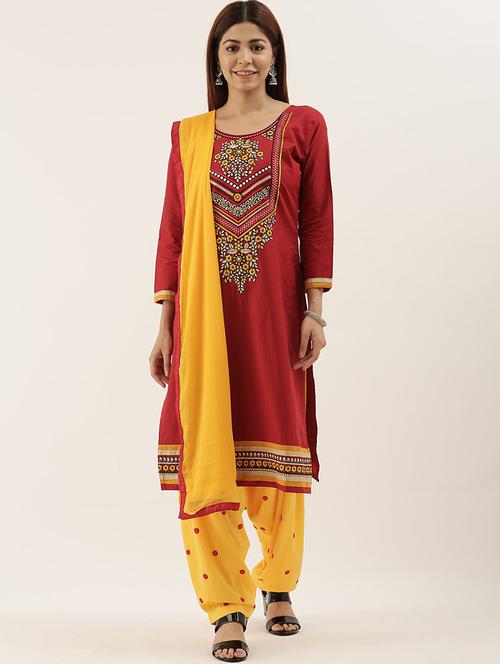 embroidered unstitched suit - 17548834 - Standard Image - 1