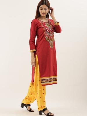 embroidered unstitched suit - 17548834 - Standard Image - 2