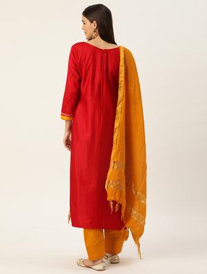 embroidered unstitched suit - 17548835 - Standard Image - 3