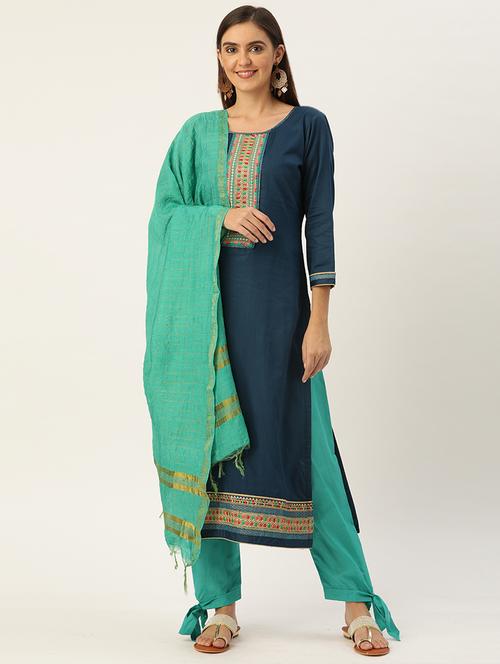 embroidered unstitched suit - 17548836 - Standard Image - 1