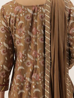 floral print palazzo unstitched suit - 17548838 - Standard Image - 4