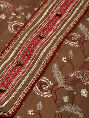floral print palazzo unstitched suit - 17548838 - Standard Image - 7