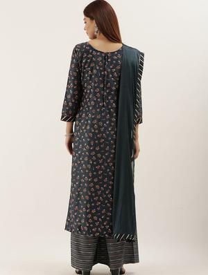 printed unstitched suit - 17548839 - Standard Image - 3