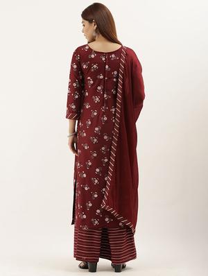 printed unstitched suit - 17548840 - Standard Image - 3
