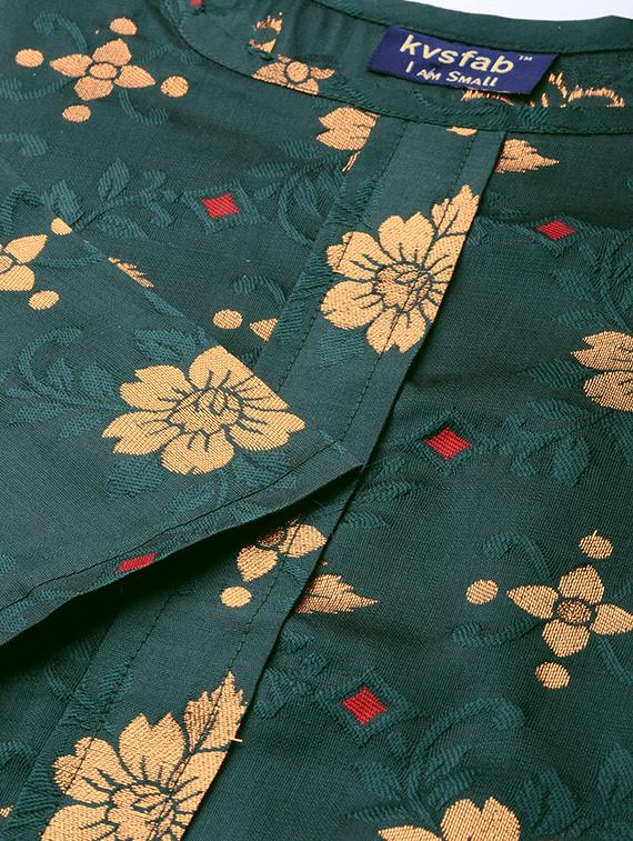 green silk straight pant suits unstitched suit - 17548842 - Zoom Image - 5