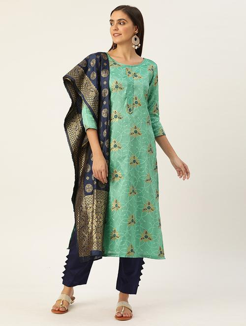 zari work unstitched suit - 17548843 - Standard Image - 1