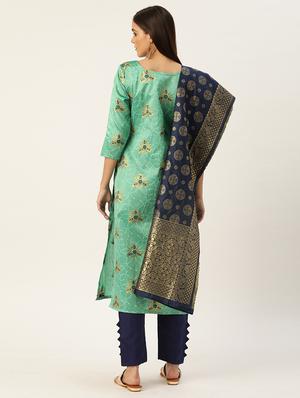 zari work unstitched suit - 17548843 - Standard Image - 3