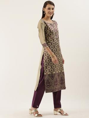 zari work unstitched suit - 17548844 - Standard Image - 2