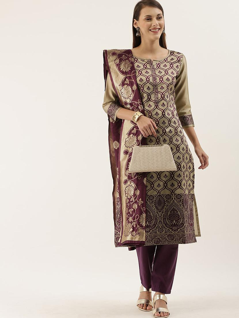 zari work unstitched suit - 17548844 - Zoom Image - 4