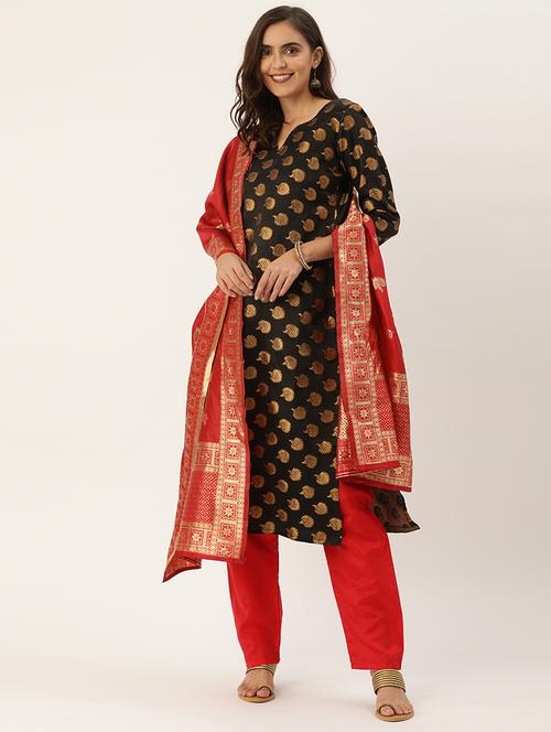zari work unstitched suit - 17548846 - Standard Image - 1