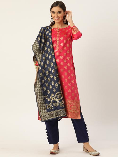 zari work unstitched suit - 17548849 - Standard Image - 1