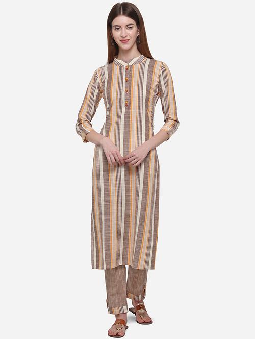 striped kurta pant set - 17548856 - Standard Image - 1