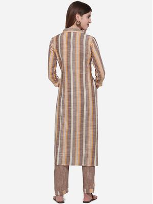 striped kurta pant set - 17548856 - Standard Image - 3