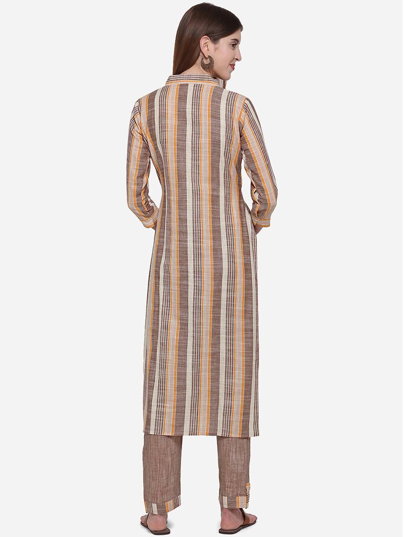striped kurta pant set - 17548856 - Zoom Image - 3