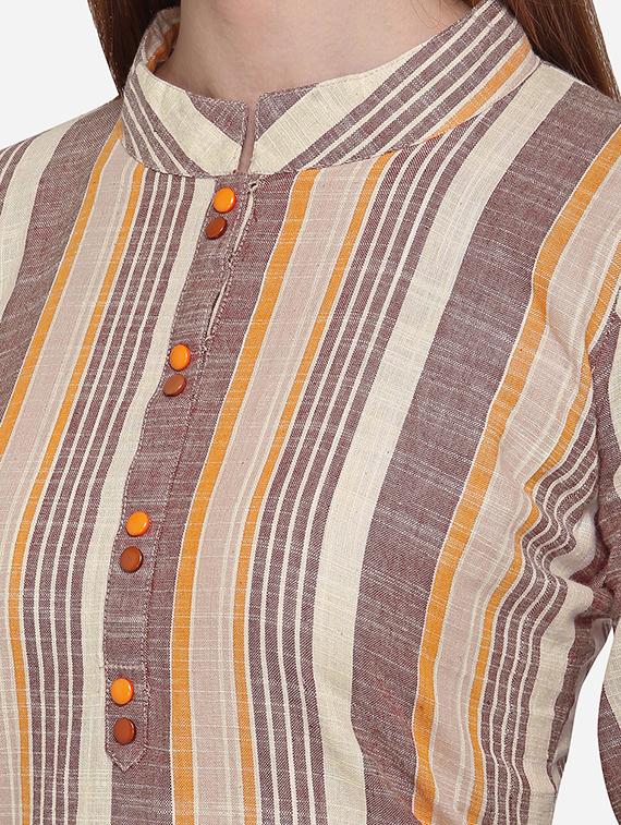 striped kurta pant set - 17548856 - Zoom Image - 4