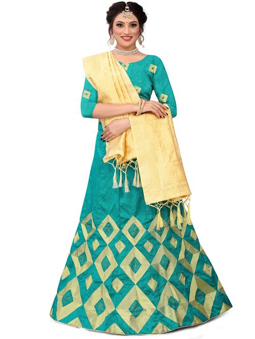 embroidered flared lehenga - 17548858 - Standard Image - 1