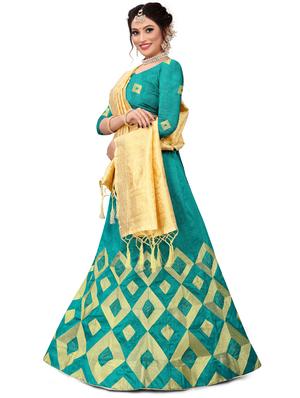 embroidered flared lehenga - 17548858 - Standard Image - 2