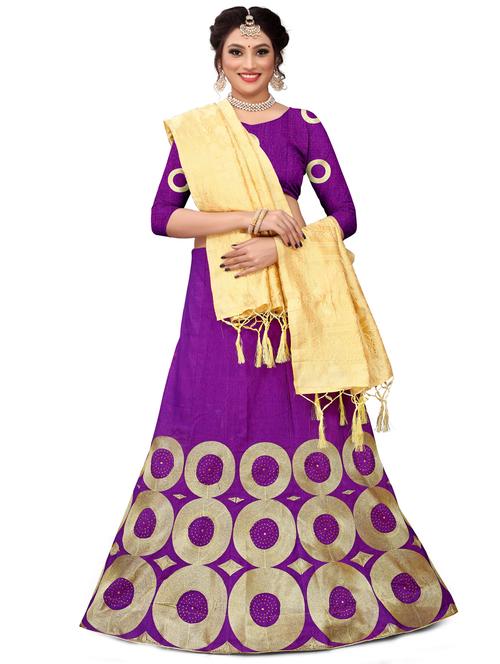 embroidered flared lehenga - 17548859 - Standard Image - 1