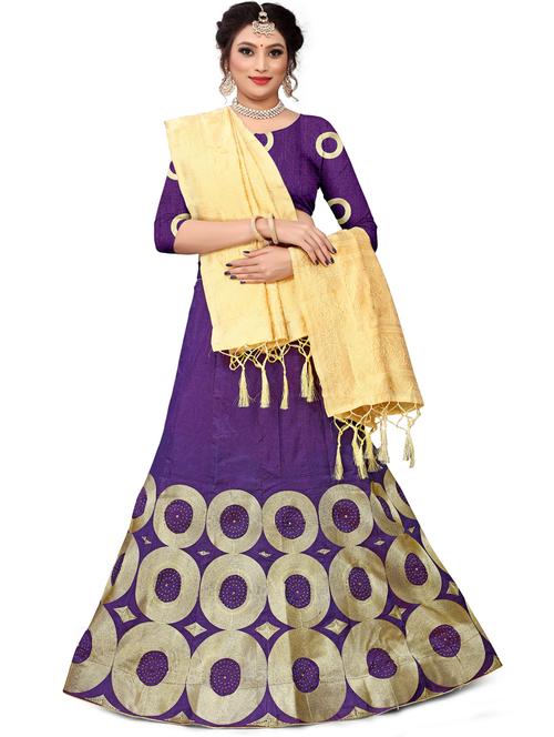 embroidered flared lehenga - 17548860 - Standard Image - 1