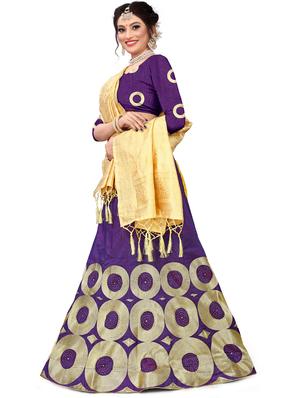 embroidered flared lehenga - 17548860 - Standard Image - 2