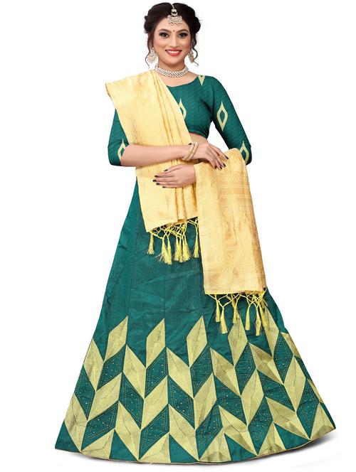 embroidered flared lehenga - 17548861 - Standard Image - 1