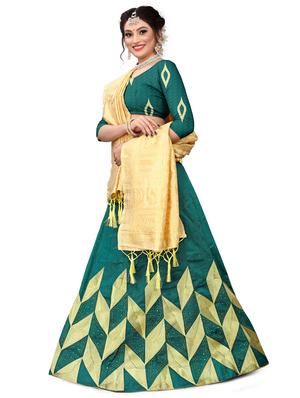 embroidered flared lehenga - 17548861 - Standard Image - 2