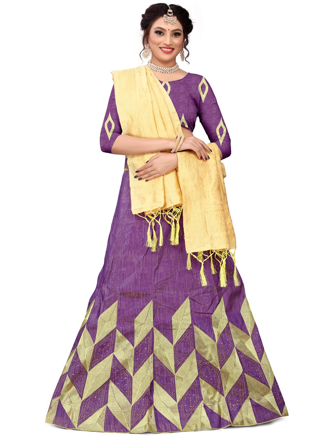 embroidered flared lehenga - 17548862 - Zoom Image - 1