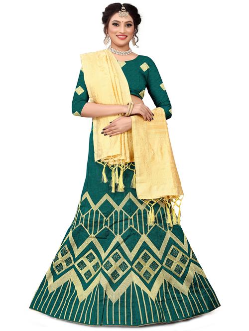 embroidered flared lehenga - 17548863 - Standard Image - 1
