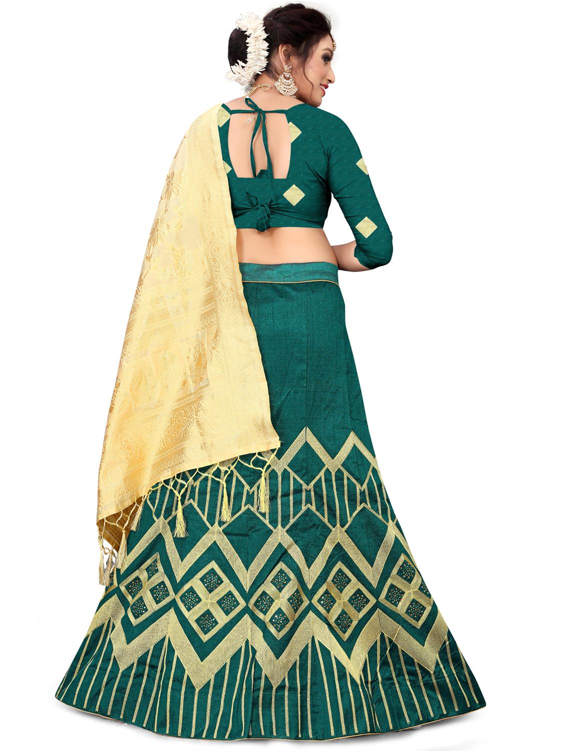 embroidered flared lehenga - 17548863 - Zoom Image - 3