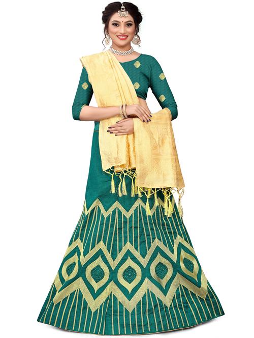 embroidered flared lehenga - 17548864 - Standard Image - 1