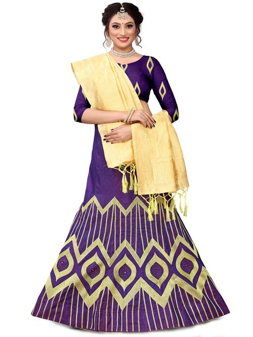 embroidered flared lehenga - 17548865 - Standard Image - 1