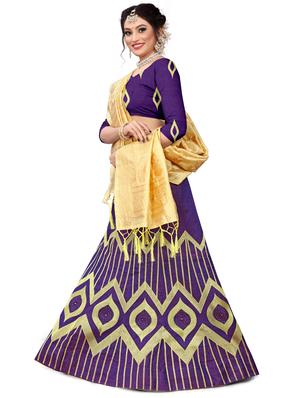 embroidered flared lehenga - 17548865 - Standard Image - 2