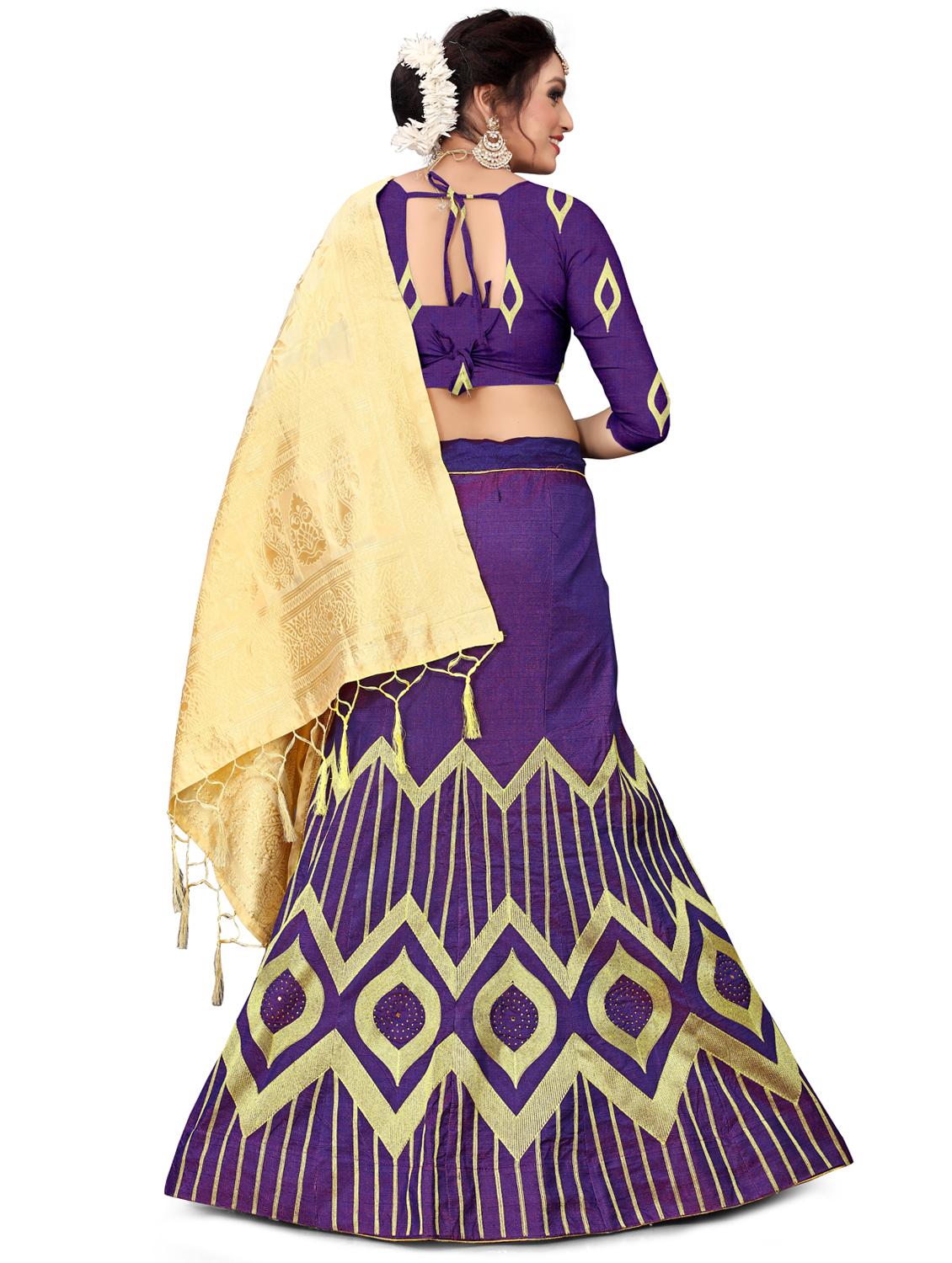 embroidered flared lehenga - 17548865 - Zoom Image - 3