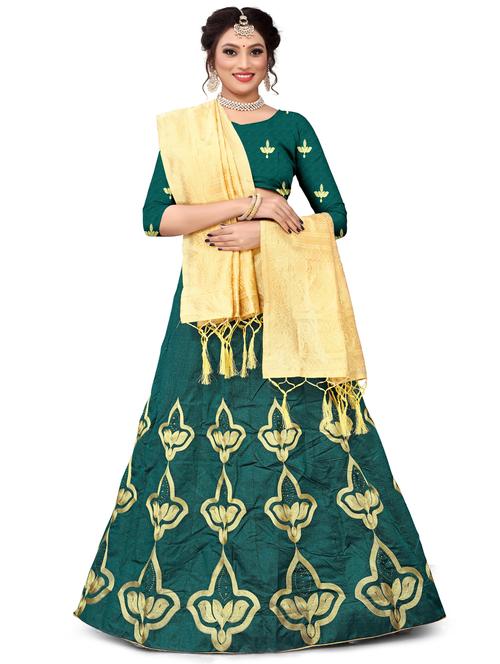 embroidered flared lehenga - 17548866 - Standard Image - 1