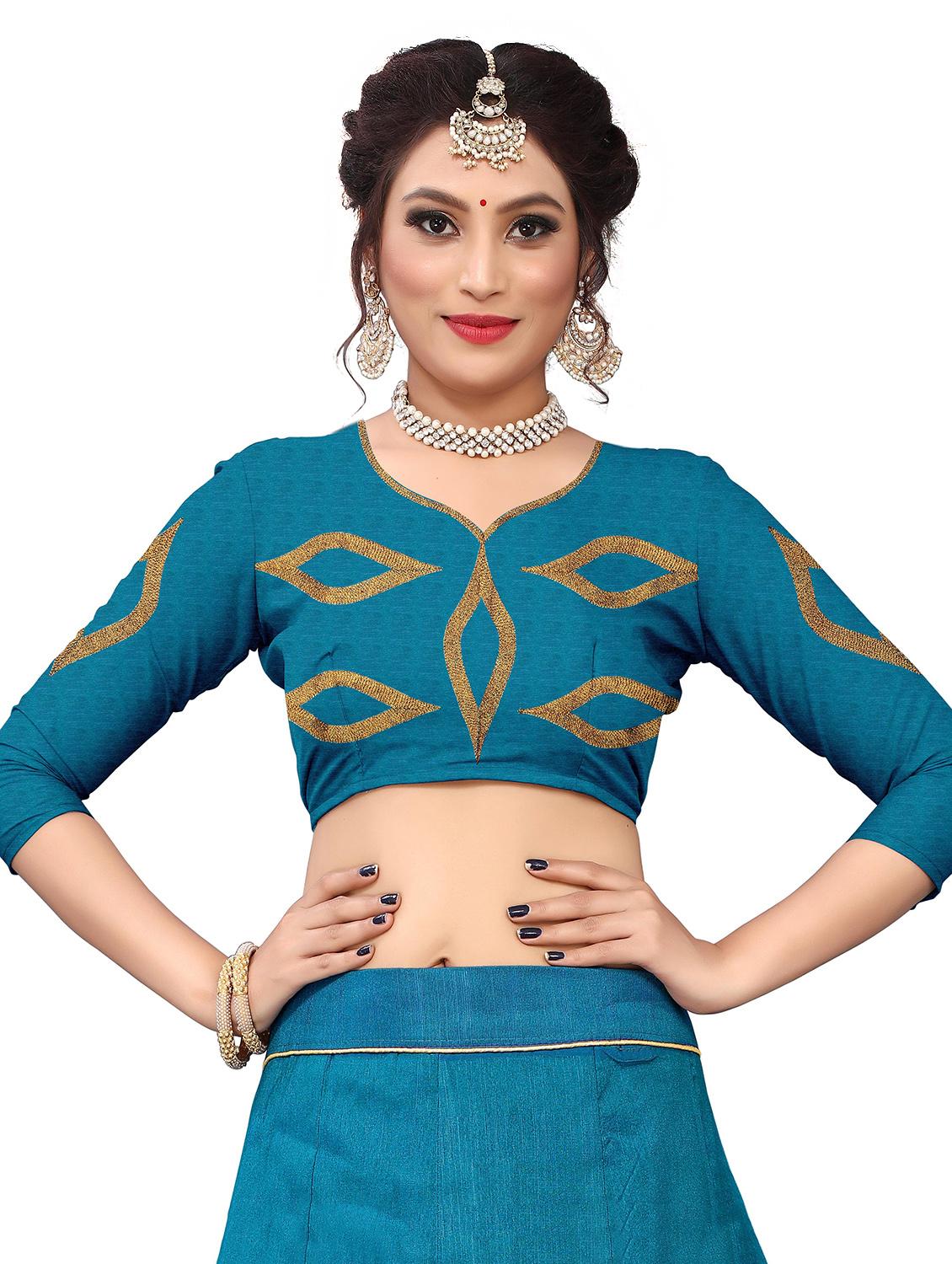 embroidered flared lehenga - 17548868 - Zoom Image - 4