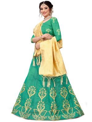 embroidered flared lehenga - 17548871 - Standard Image - 2