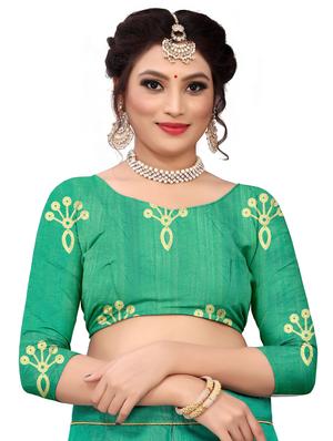 embroidered flared lehenga - 17548871 - Standard Image - 4