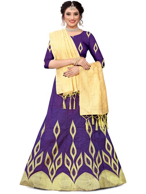 embroidered flared lehenga - 17548875 - Standard Image - 1