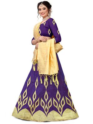 embroidered flared lehenga - 17548875 - Standard Image - 2