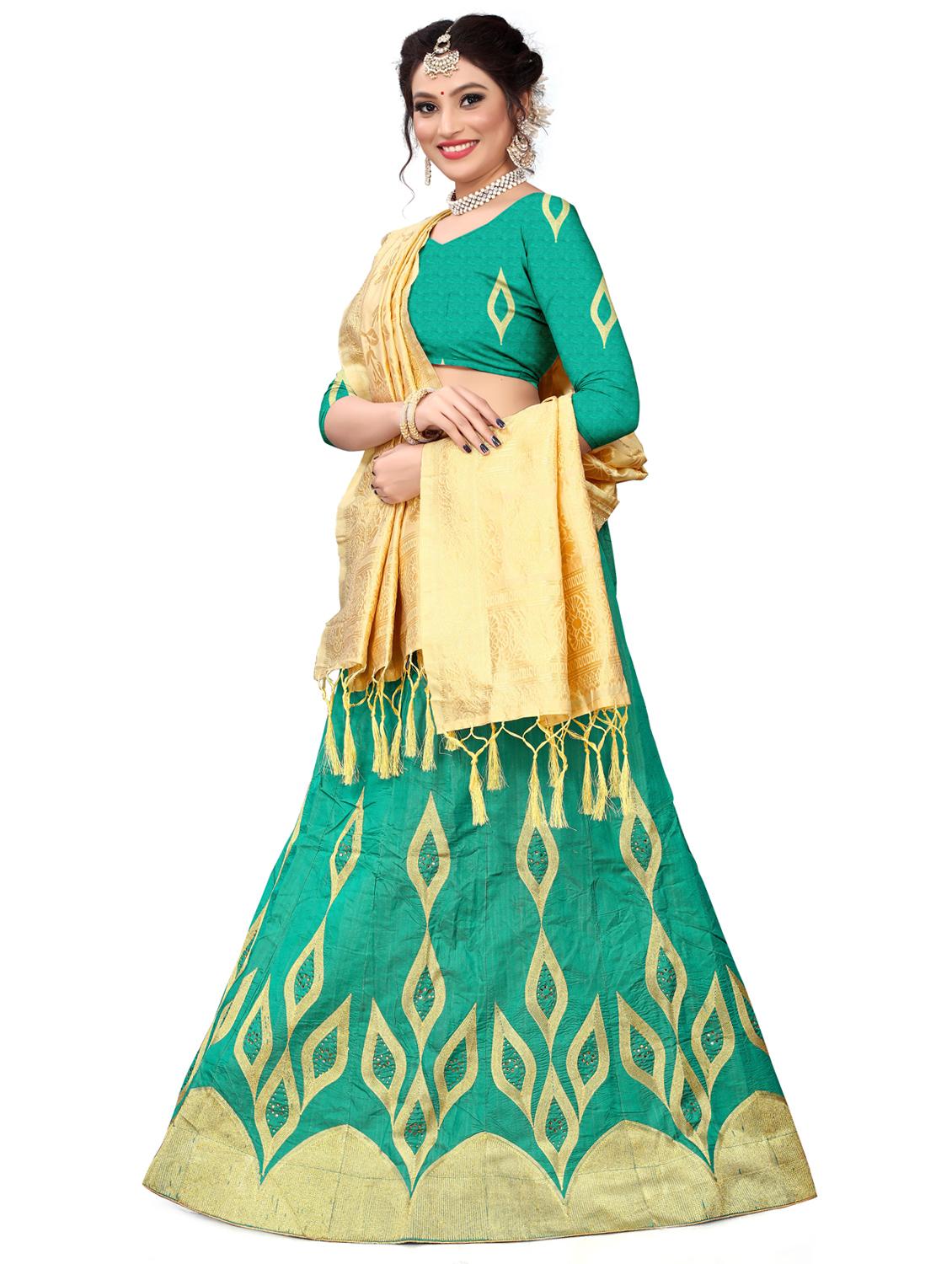 embroidered flared lehenga - 17548876 - Zoom Image - 2