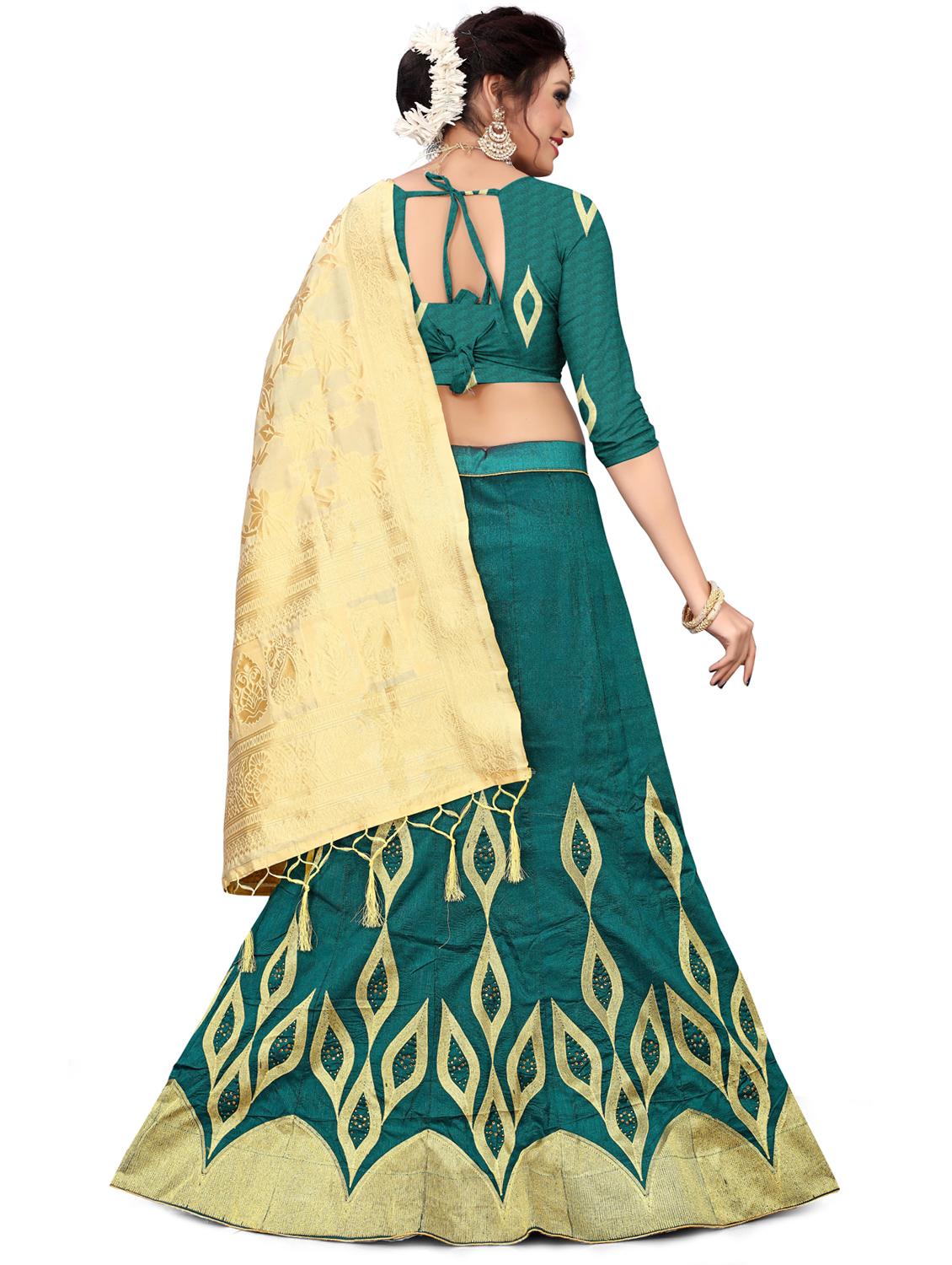 embroidered flared lehenga - 17548877 - Zoom Image - 3