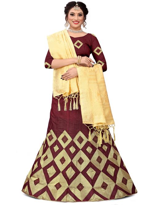 embroidered flared lehenga - 17548878 - Standard Image - 1