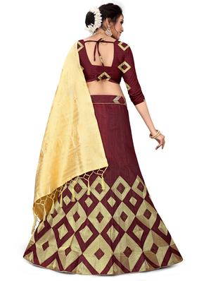 embroidered flared lehenga - 17548878 - Standard Image - 3