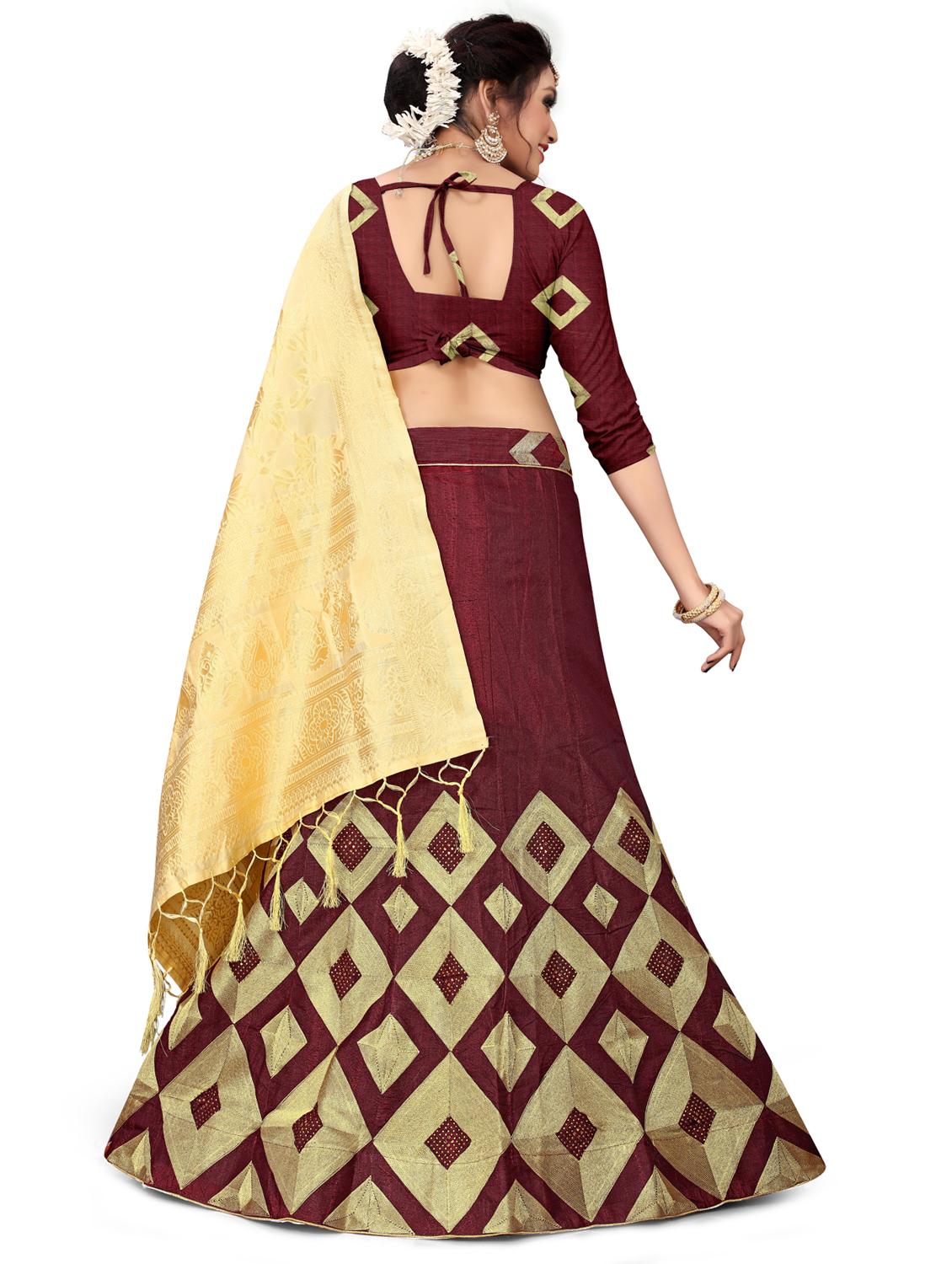 embroidered flared lehenga - 17548878 - Zoom Image - 3