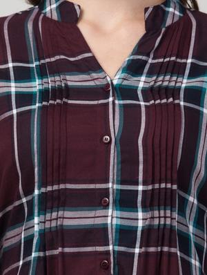 maroon rayon regular tunic - 17548886 - Standard Image - 5